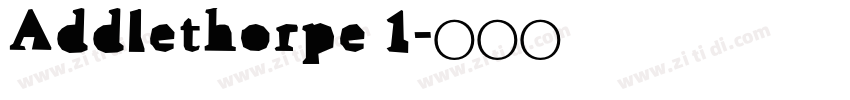 Addlethorpe 1字体转换